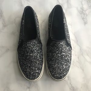 Keds Glitter slip ons, size 7.5
